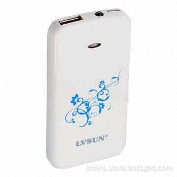 Portable Power Bank with 4,000mAh Capacity, USB Output Fit for iPhone, iPad, iPod, Galaxy Tab